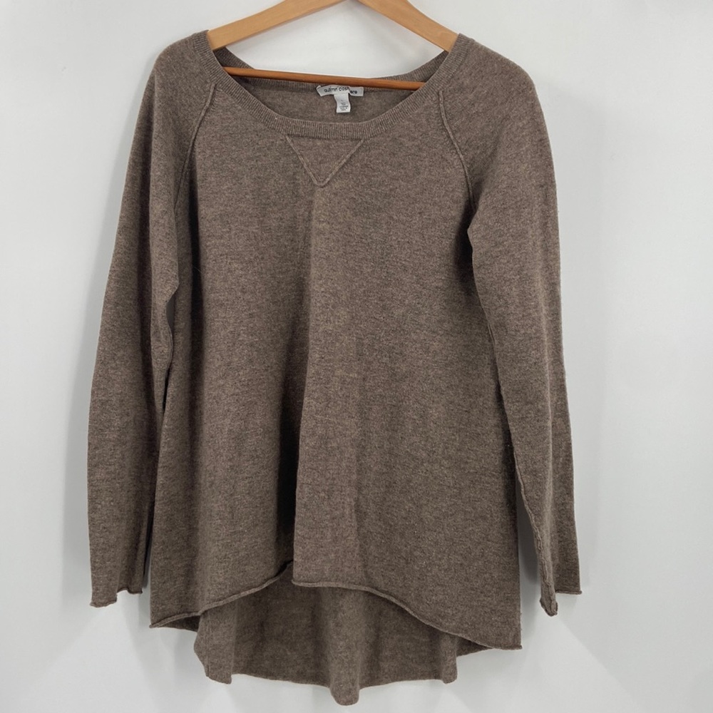 Autumn Cashmere Tan Sporty Shirt Sweater sz L